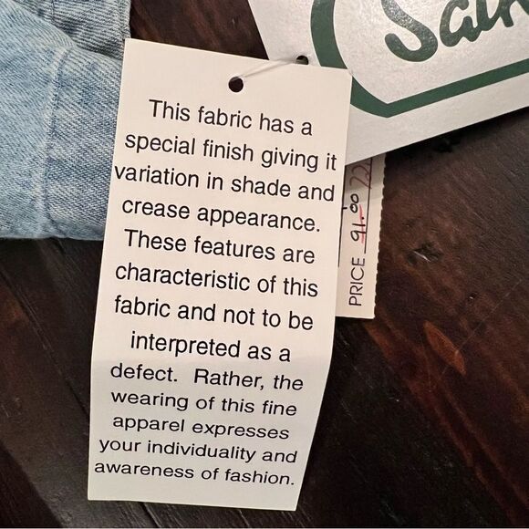 Vintage Denim Oversized Appliquéd Beaded Jacket size Large - Picture 11 of 12